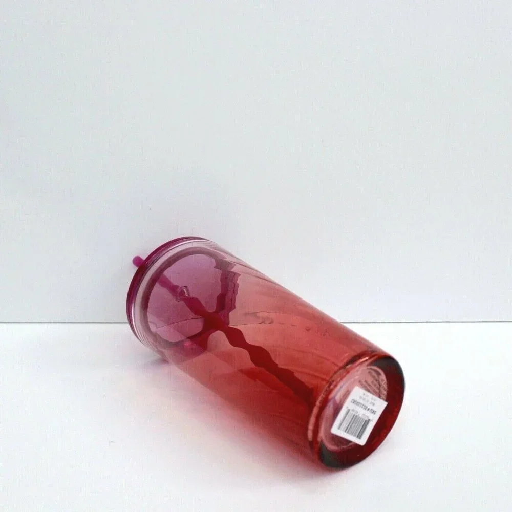 Starbucks 2021 Pink Ombre Swirl Glass Tumbler